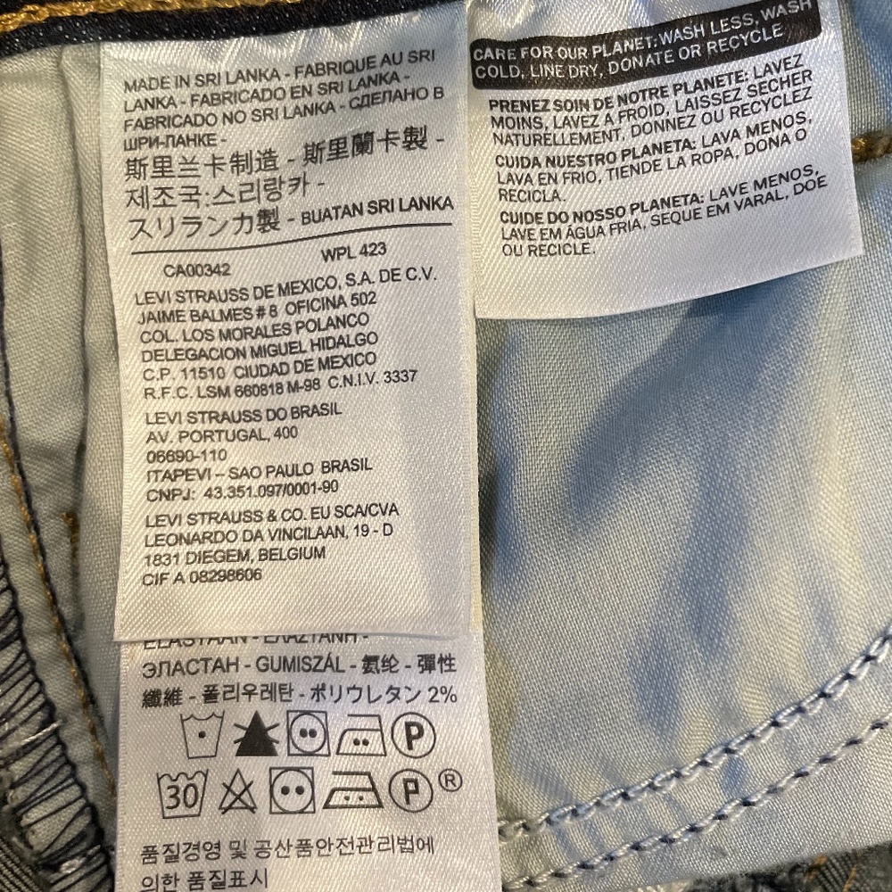 Levi's 710 Super Skinny Dark Wash - Size 25 - Picture 8 of 10